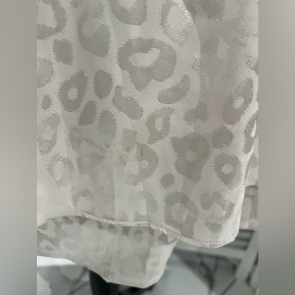 Take Me Away Satin Leopard Smocked Dress - White - Medium - Picture 13 of 14